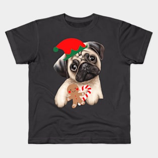 Christmas Pug Kids T-Shirt